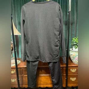Black Long Sleeve Top and Pants Therma Wear